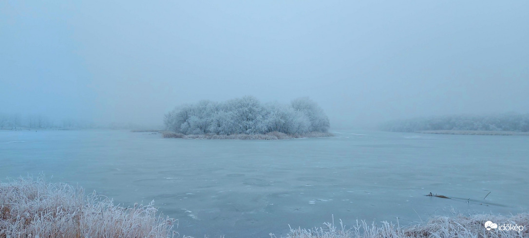 Téli csendélet a Tisza-tónál Tiszafüred 2022. január