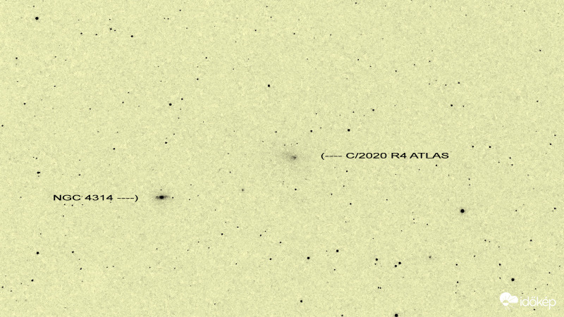 C/2020 R4 ATLAS üstökös (negatív kép)