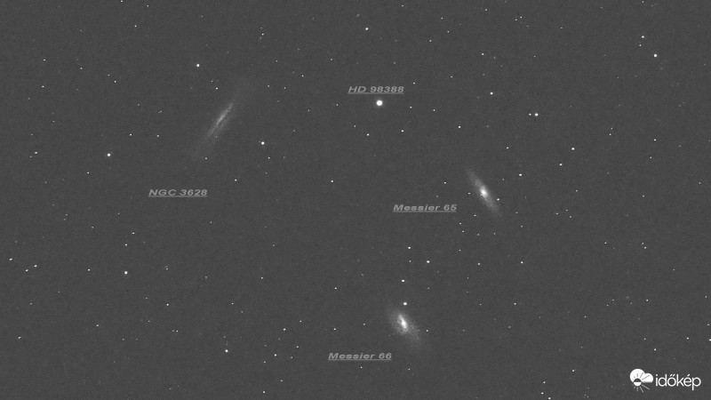 M65 M66 NGC 3628 (Leo trio) Galaxis hármas az Oroszlán csillagképben.