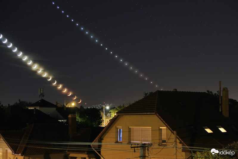 Hold Vénusz együttállás halvány pártával 