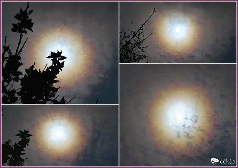 Látványos napkoszorú Budapest felett.