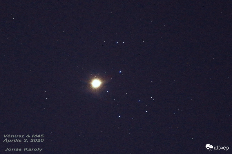 Vénusz & M45 együttállás