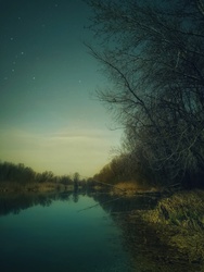 Dunaparti csillagos márciusi éjszaka