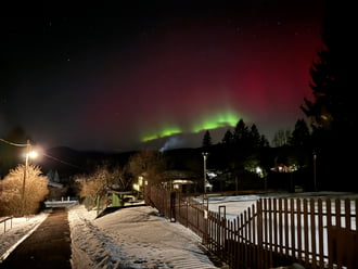 Sarki fény a Mátra felett