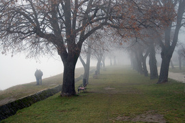 A Magaspart ködben