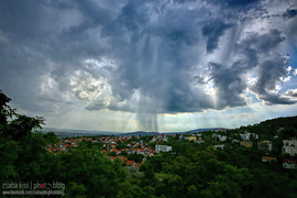 Pécs - esőfüggöny