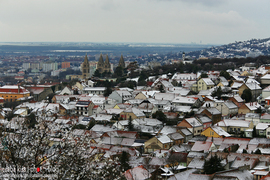 Pécs - hófödte háztetők