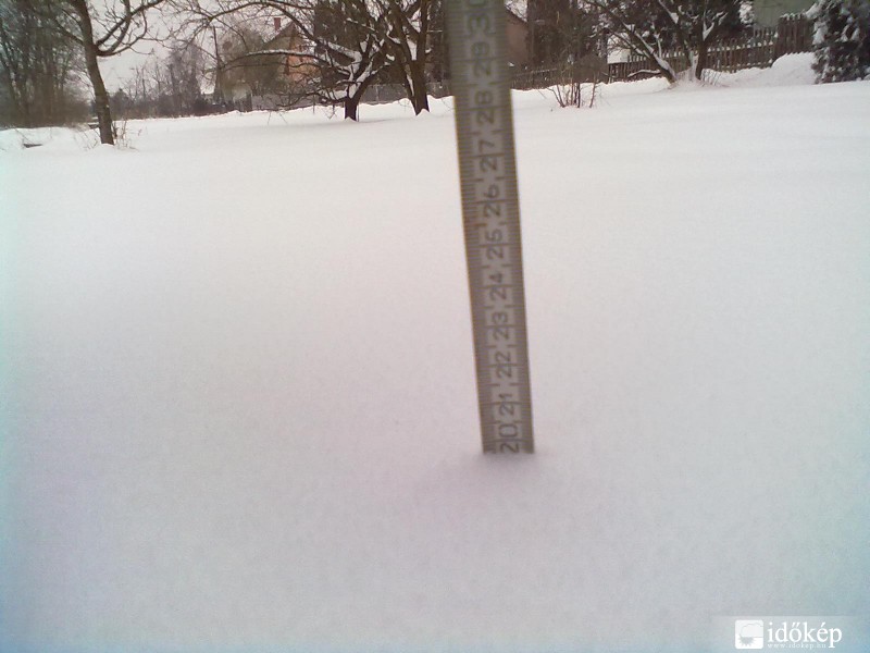 Mindszenten 19,5 cm hó hullott 