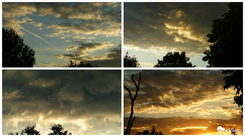 Égkép változatok kora estétől naplementéig