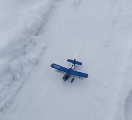 Felszállás a hómezőről...