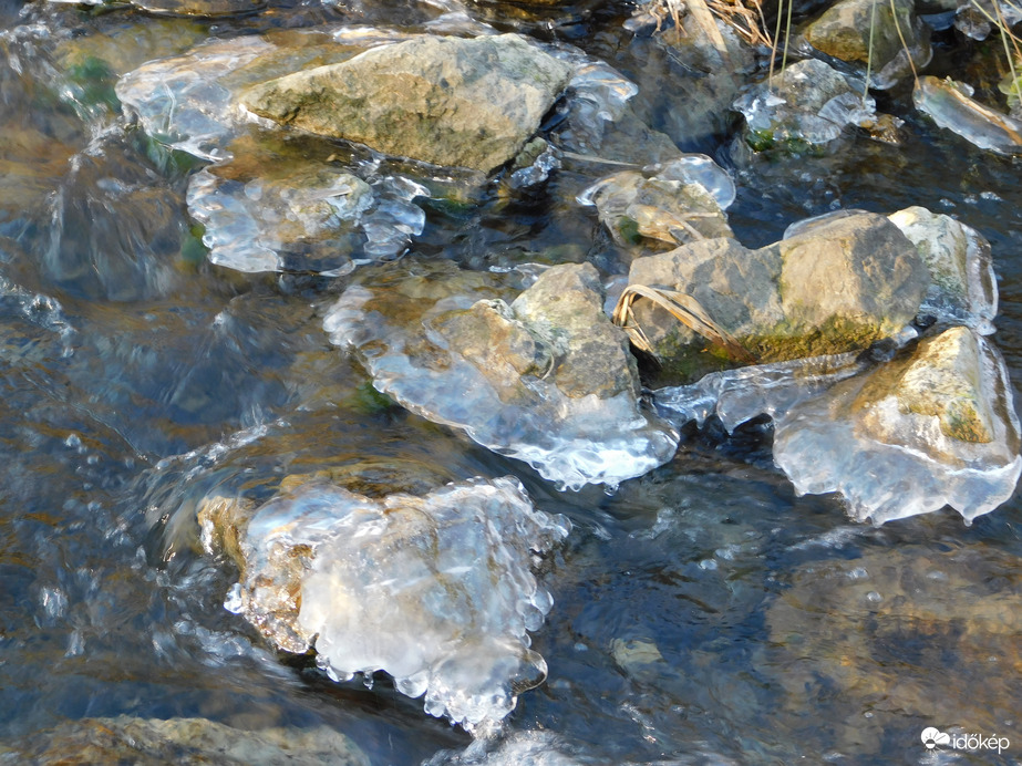 Kövek, víz, jég