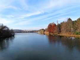A Csónakázó-tó vize majdnem teljesen befagyott