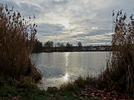 A Nap fényhidat festett a tó vizére