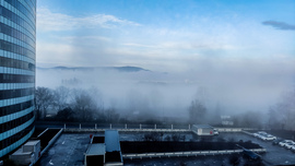 Megült a köd a Duna fölött