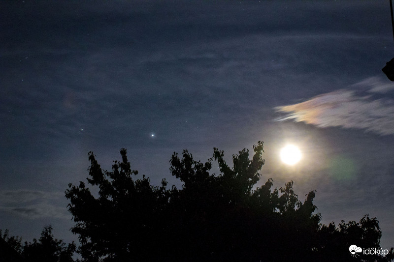 Hold, Jupiter, Saturnusz +némi irizálás