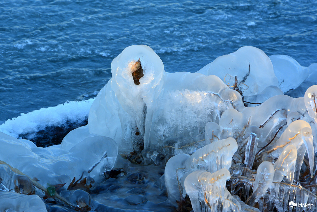 Jégszobor az Alpokalján