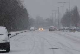 Egész napos havazás Szombathelyen 01.05.
