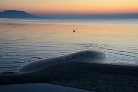 Fagyos, ködös napkelte Balatongyörökön 10.04.