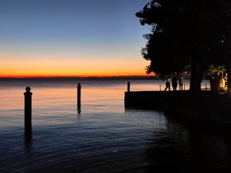 Téli alkonyat a Garda-tónál