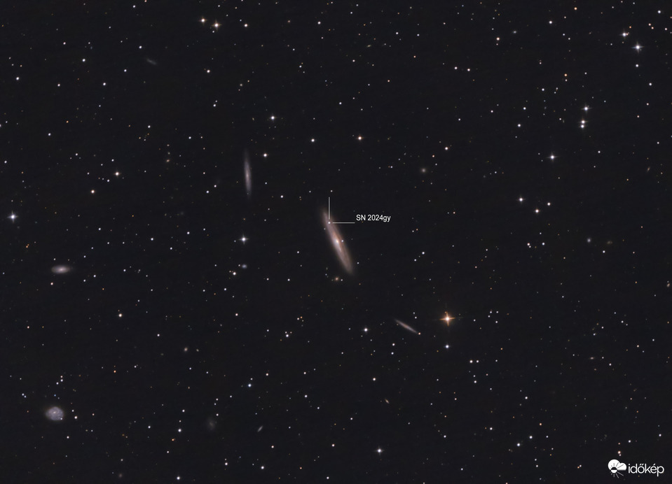 NGC 4216 Spirálgalaxis és benne az SN 2024gy jelű Szupernóva