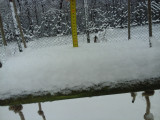 A hó vastagsága jelenleg 8cm.