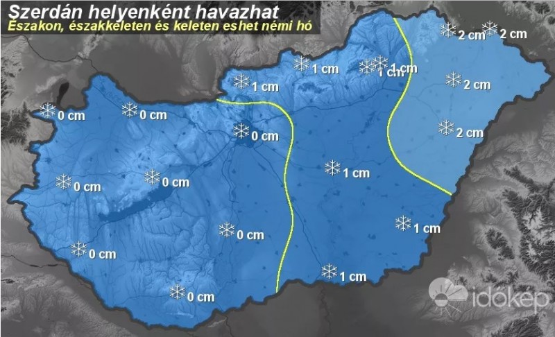Várható havazás