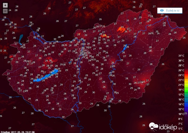 Hőtérkép 2017. május 29.