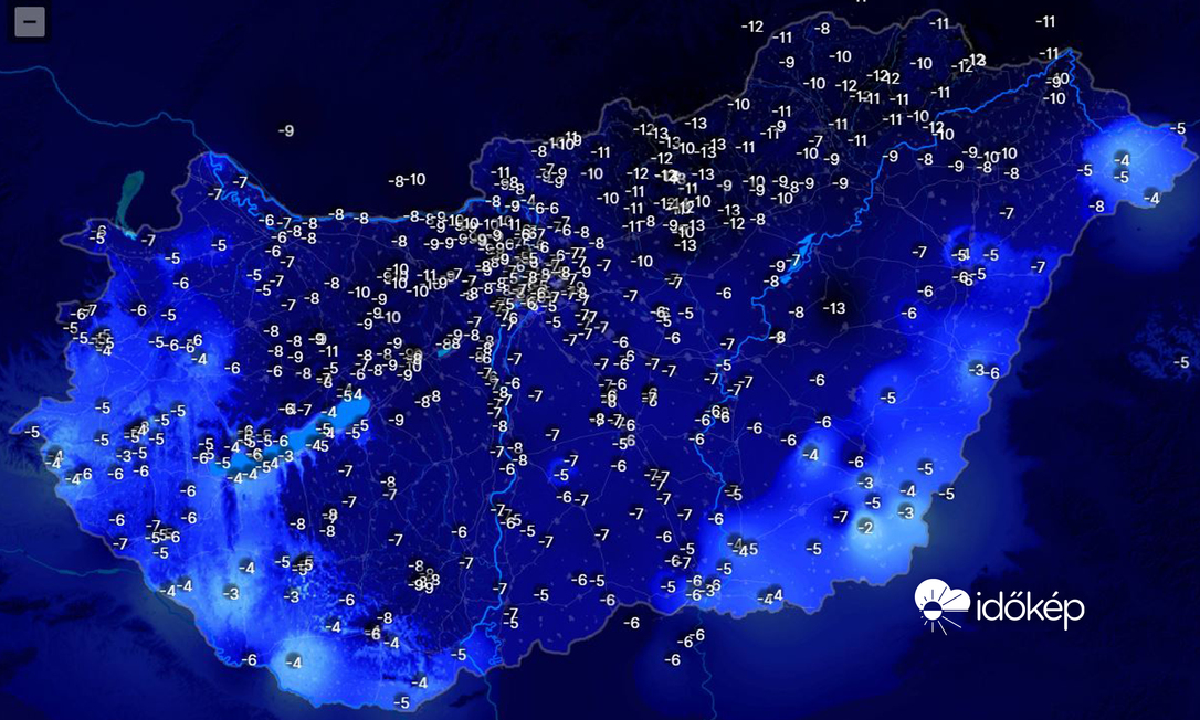 Hőmérséklet-változás az elmúlt 24 órában