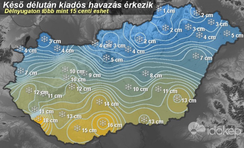 Várható hómennyiség