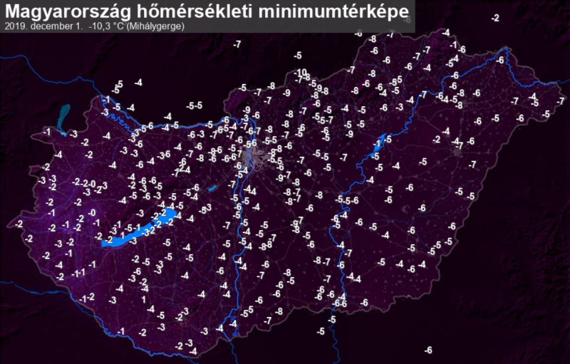 Minimum-hőmérséklet 2019.12.01.