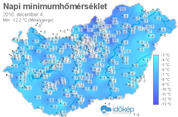 Minimum-hőmérséklet 2016.12.04.