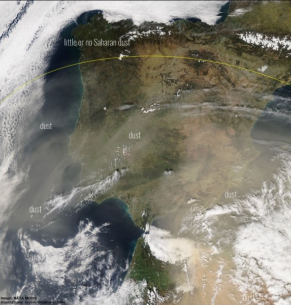 Szaharai homok - NASA/MODIS