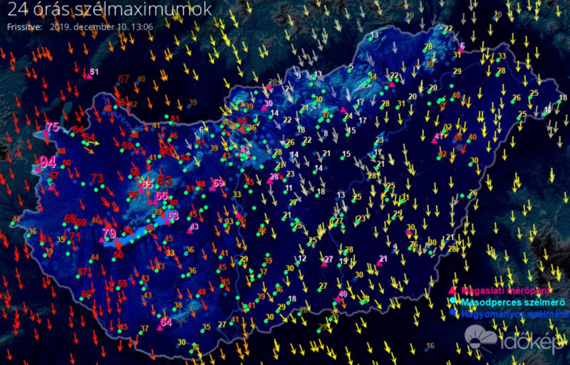 Széltérkép - 2019.12.10.