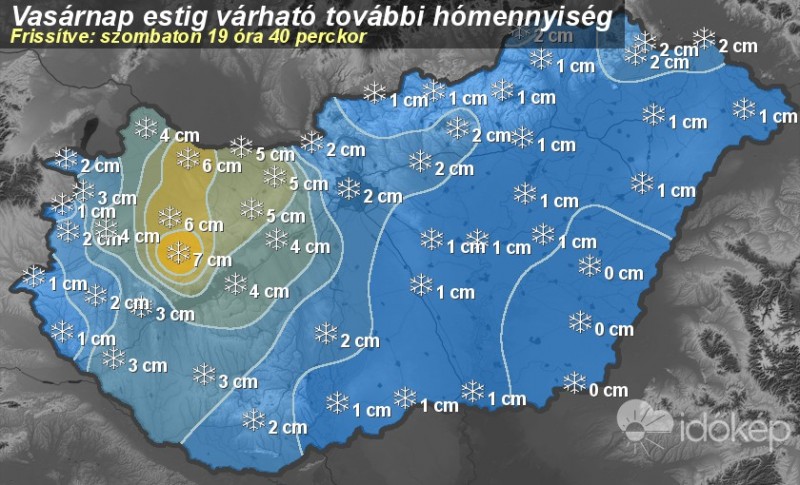 Várható további hómennyiség