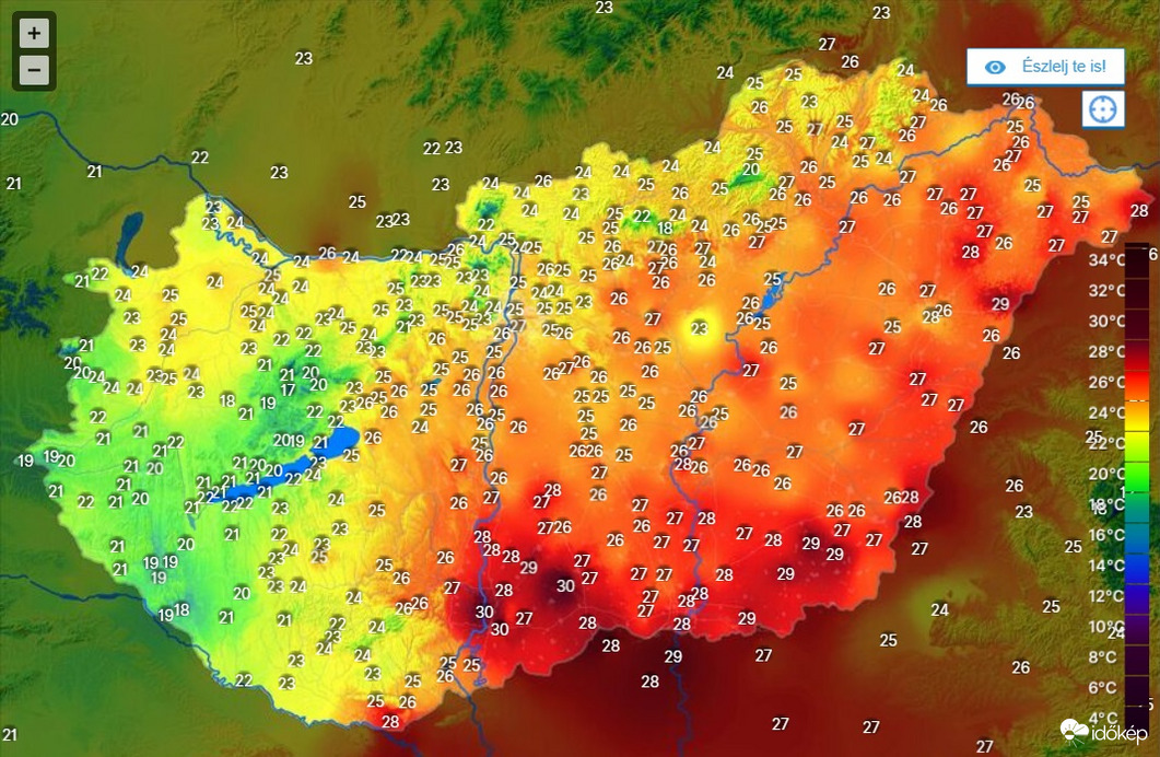 Zivatarok hűtik a Dunántúlt