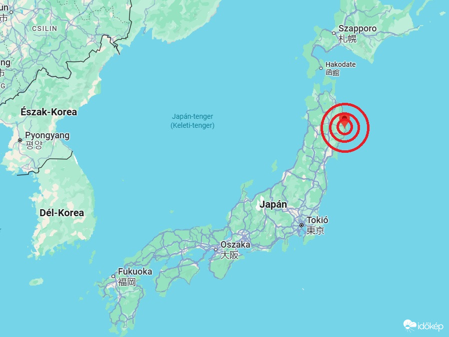 Földrengés volt Japánban