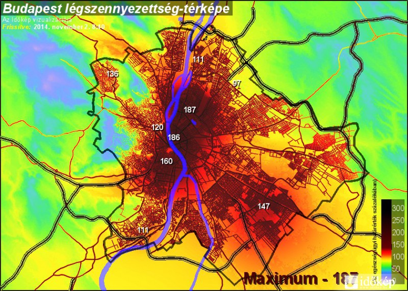 budapest légszennyezettség térkép Visszavonták a szmogriadót budapest légszennyezettség térkép