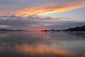 Balatonfüredi felhővarázs égen-jégen