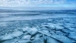 Jégtáblák a Balatonon