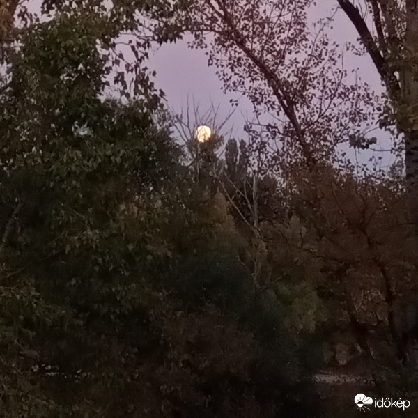 Duna parti séta - nézd csak, ott a Hold :)
