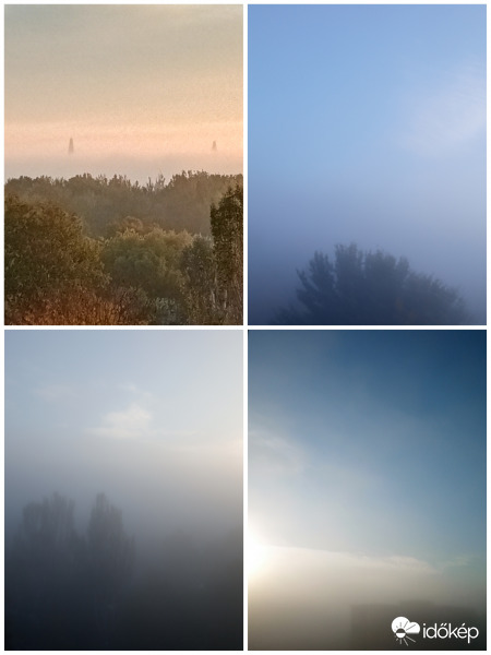 Bekúszott a köd a házak közé a Duna felől