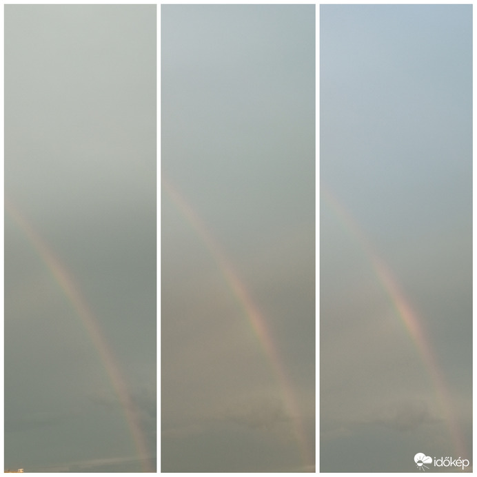 Nálam csak pár csepp eső esett (É-buda), és halvány szivárvány - Budapest 19:40 és 20 óra között 