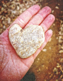 Az egyik erdei úton botlottam bele ebbe a szív formájú kőbe.