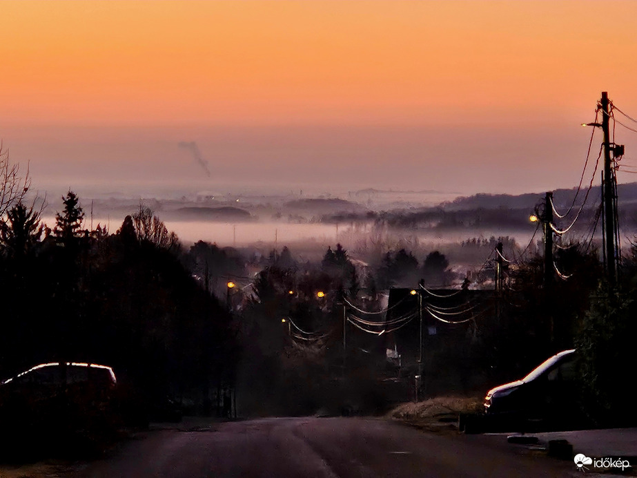 Kőszeg Királyvölyből Szombathely felé a reggeli hangulat