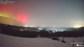 Sarki fény Homokkomárom felől