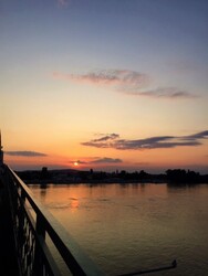 Mária Valéria hídról a naplemente
