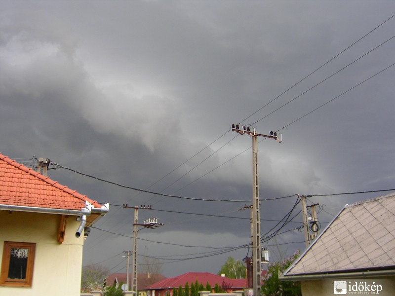 Zivatarfelhő Tiszavasvári felett