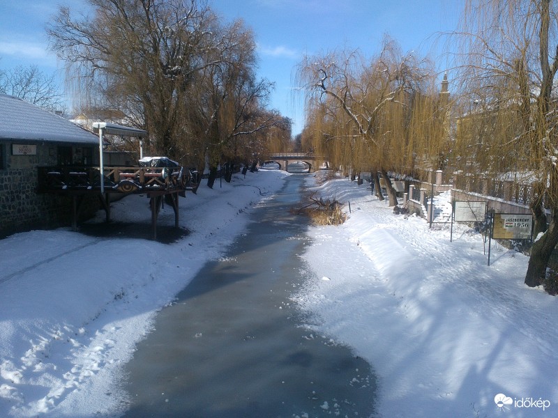 Hó és jég a Zagyva folyón