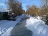 Hó és jég a Zagyva folyón