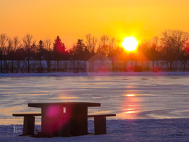 Elbűvölő naplemente a tiszalöki Kis-Tisza holtágnál